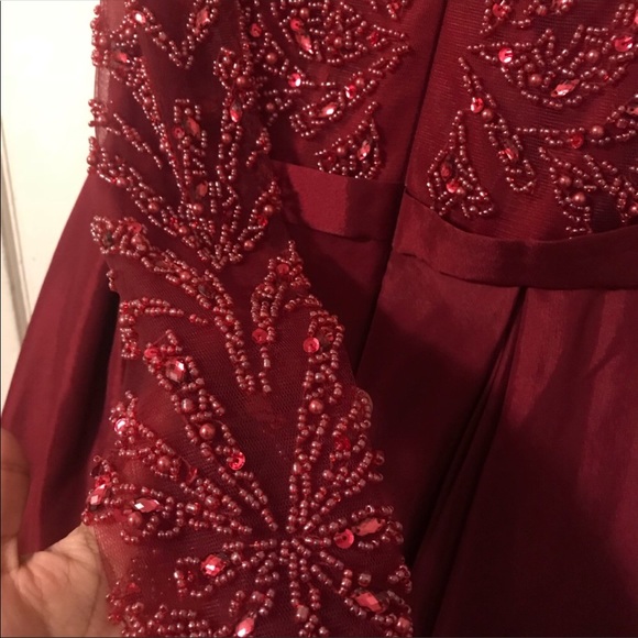Wine Red Prom Dress - Picture 6 of 7